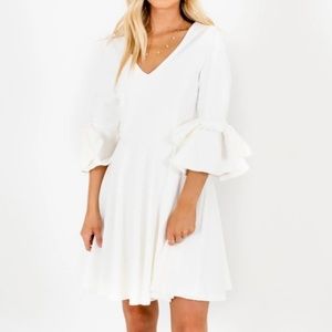 White Mini Dress-L